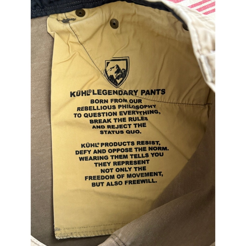 KUHL Rydr Pants Men 32x32 Vtg Patina Dye Outdoor Rugged Articulated Knee Utility - Picture 8 of 14